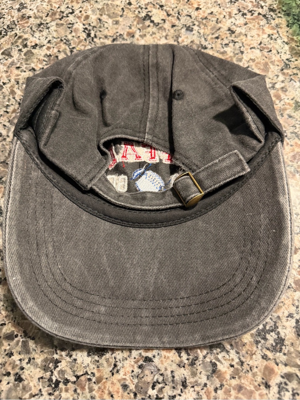 Men's Washed Black Cotton Baseball Cap - Unbranded